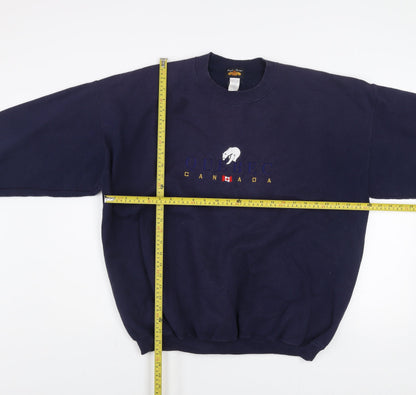 Mens UK Size XL Royal Designs Blue Pullover Sweatshirt