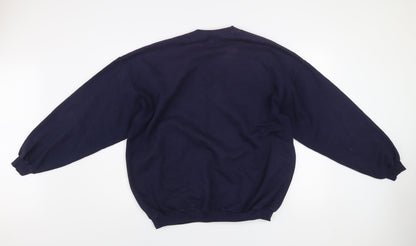 Mens UK Size XL Royal Designs Blue Pullover Sweatshirt