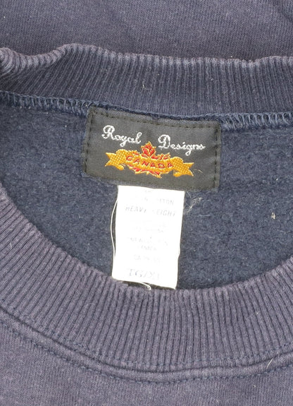Mens UK Size XL Royal Designs Blue Pullover Sweatshirt