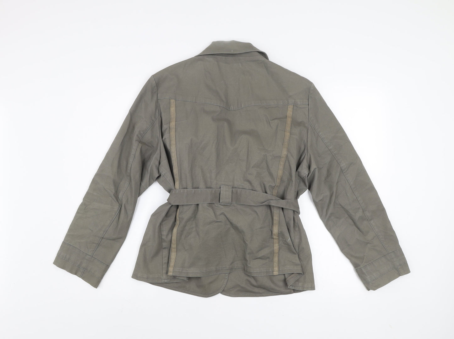 Klass Petite Grey Belted Cotton Blazer Jacket Women’s Size 18