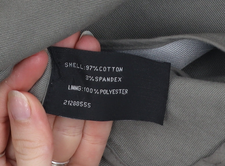 Klass Petite Grey Belted Cotton Blazer Jacket Women’s Size 18