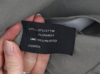 Klass Petite Grey Belted Cotton Blazer Jacket Women’s Size 18