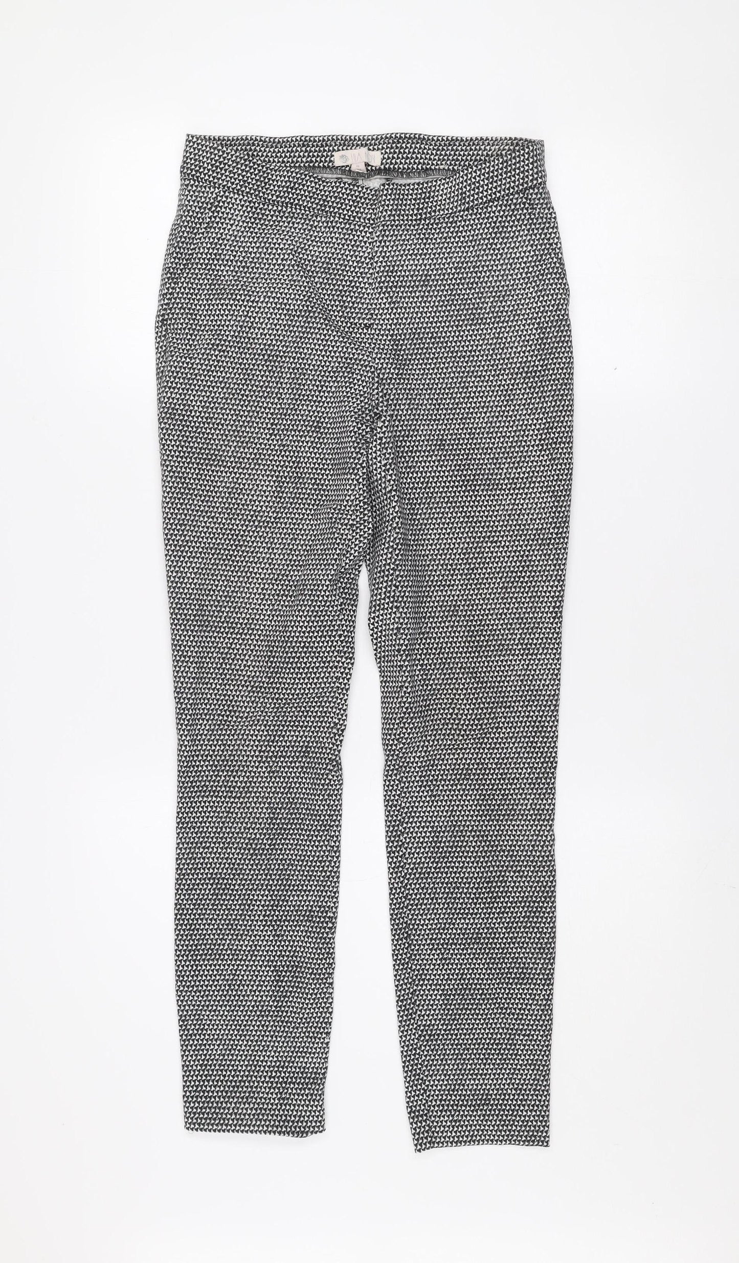 Womens UK Size 8 Lila Rose Slim Fit Casual Workwear Black Trousers