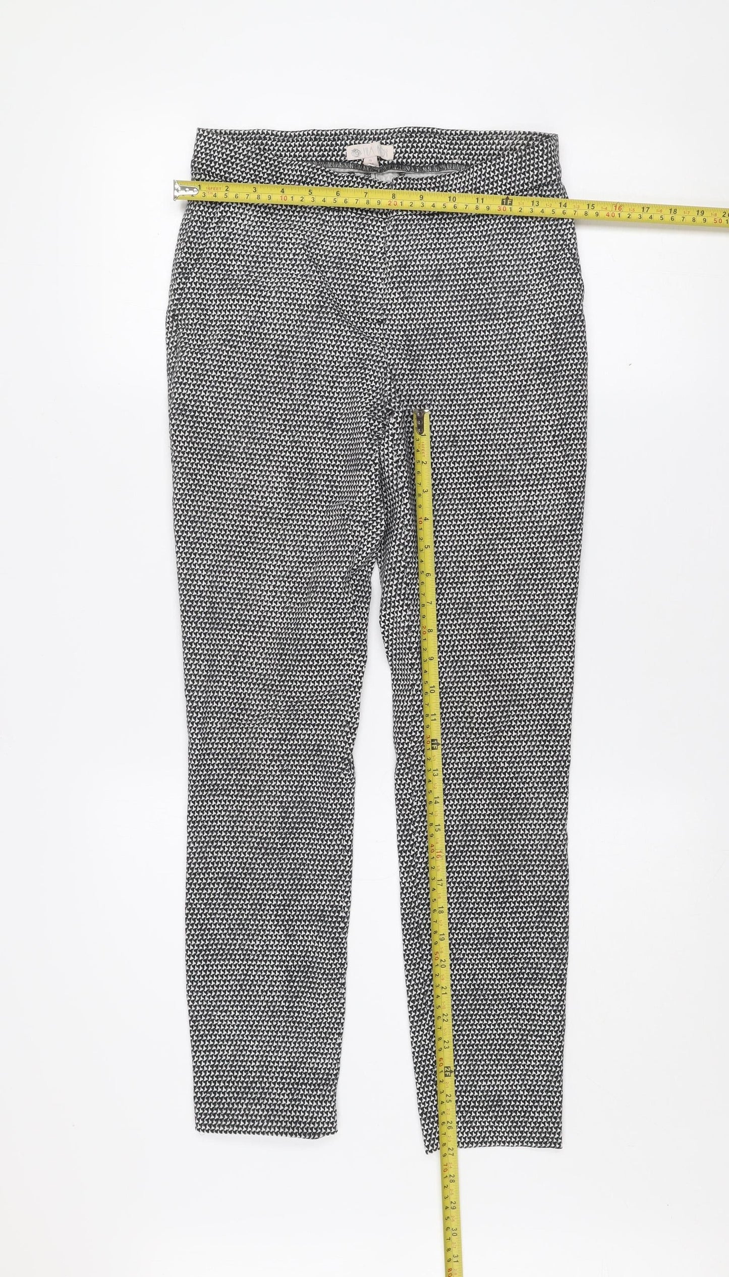 Womens UK Size 8 Lila Rose Slim Fit Casual Workwear Black Trousers