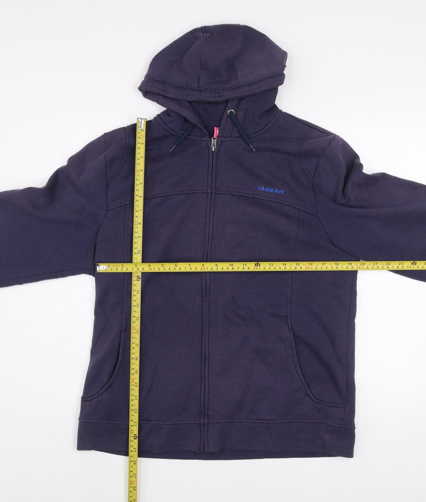 Womens UK Size 22 LA Gear Blue Full Zip Hoodie