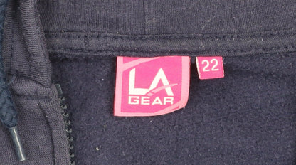 Womens UK Size 22 LA Gear Blue Full Zip Hoodie