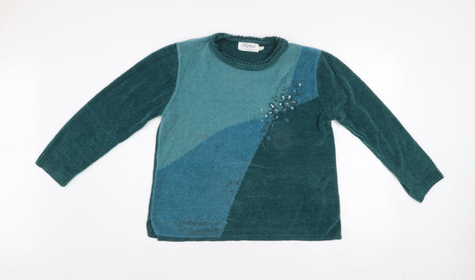 Womens UK Size M Reflex Green Pullover Jumper
