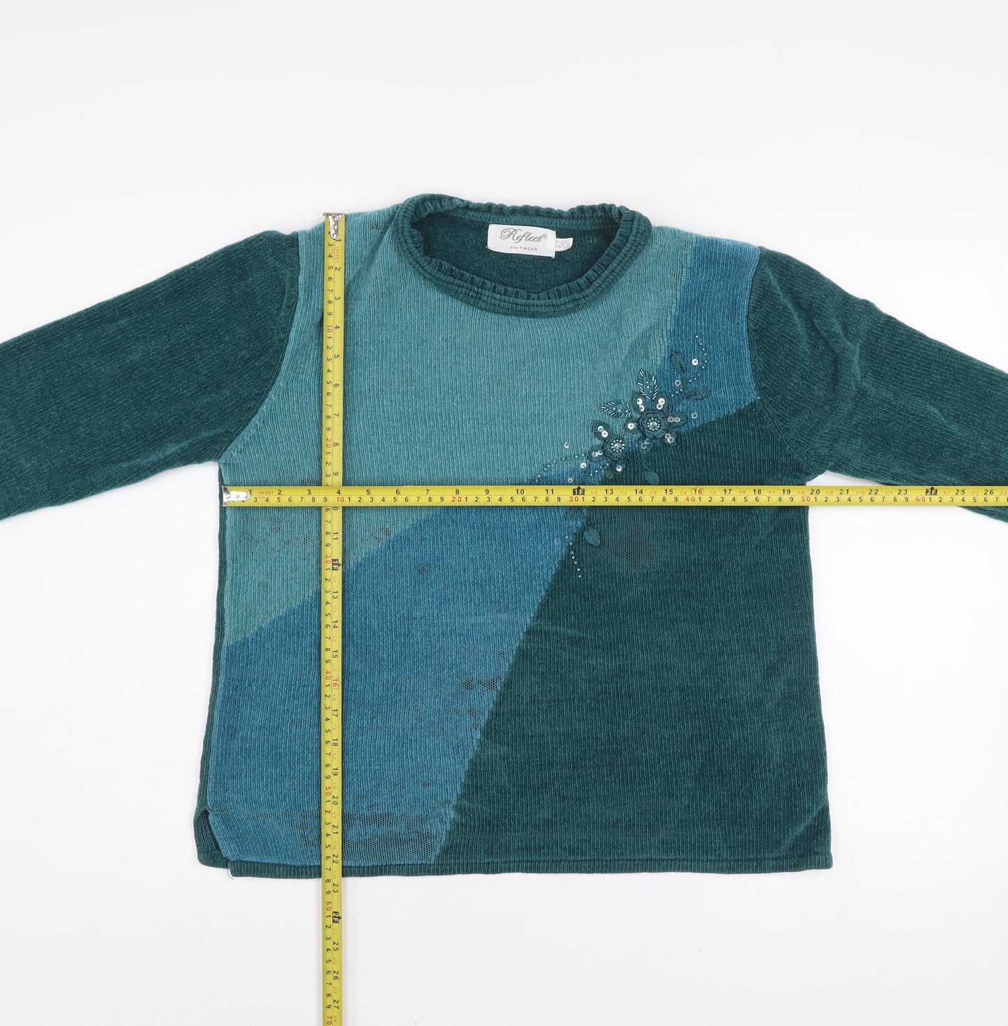 Womens UK Size M Reflex Green Pullover Jumper
