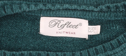 Womens UK Size M Reflex Green Pullover Jumper
