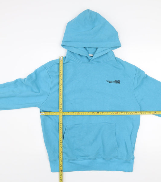 Mens UK Size S Jack Wills Blue Pullover Hoodie