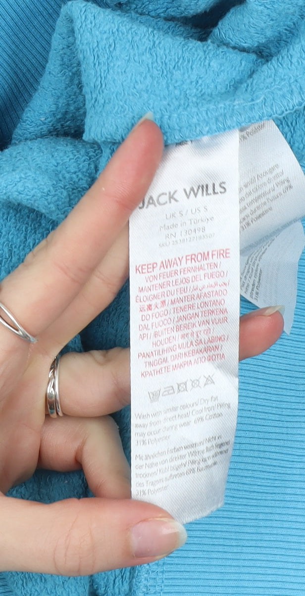 Mens UK Size S Jack Wills Blue Pullover Hoodie