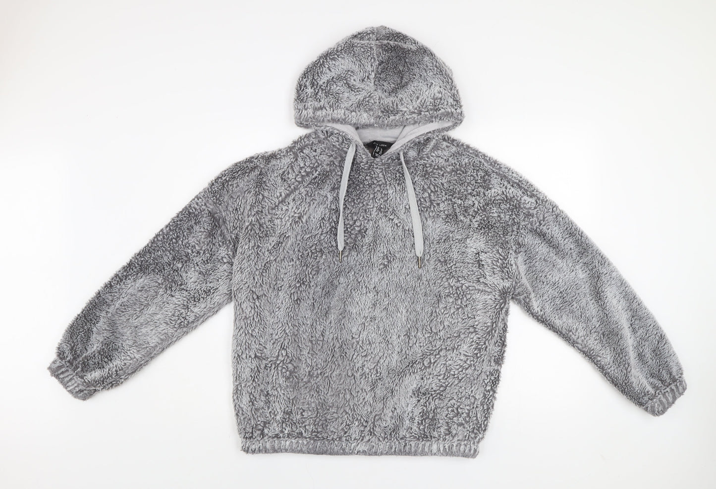 Womens UK Size M New Look Grey Pullover Hoodie