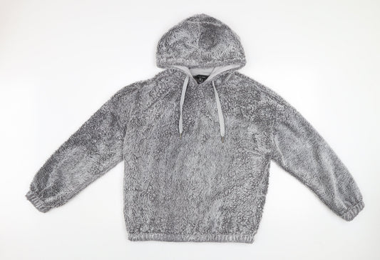 Womens UK Size M New Look Grey Pullover Hoodie