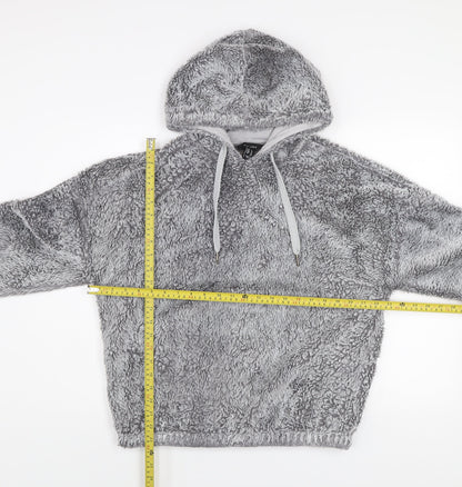 Womens UK Size M New Look Grey Pullover Hoodie