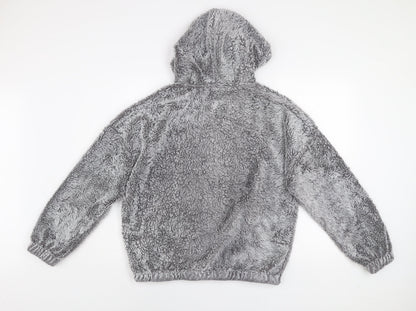 Womens UK Size M New Look Grey Pullover Hoodie