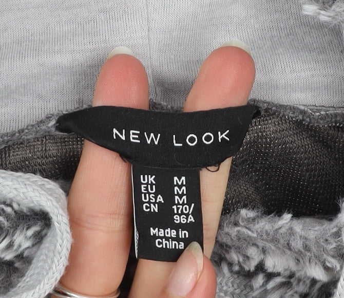 Womens UK Size M New Look Grey Pullover Hoodie