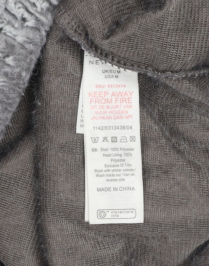 Womens UK Size M New Look Grey Pullover Hoodie