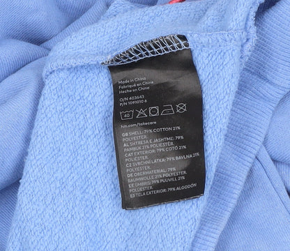 H&M Womens Blue Crew Neck Pullover Sweatshirt XS Cotton Blend