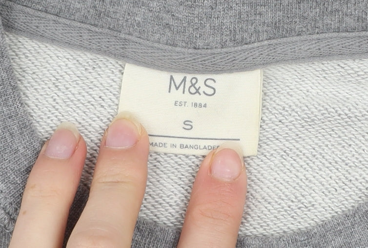 Mens UK Size S Marks and Spencer Grey Pullover Sweatshirt