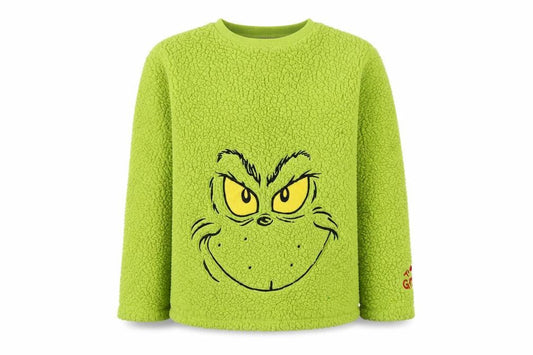 The Grinch Boys Green Fleece Long Sleeve Pyjama Top 11-12 Years