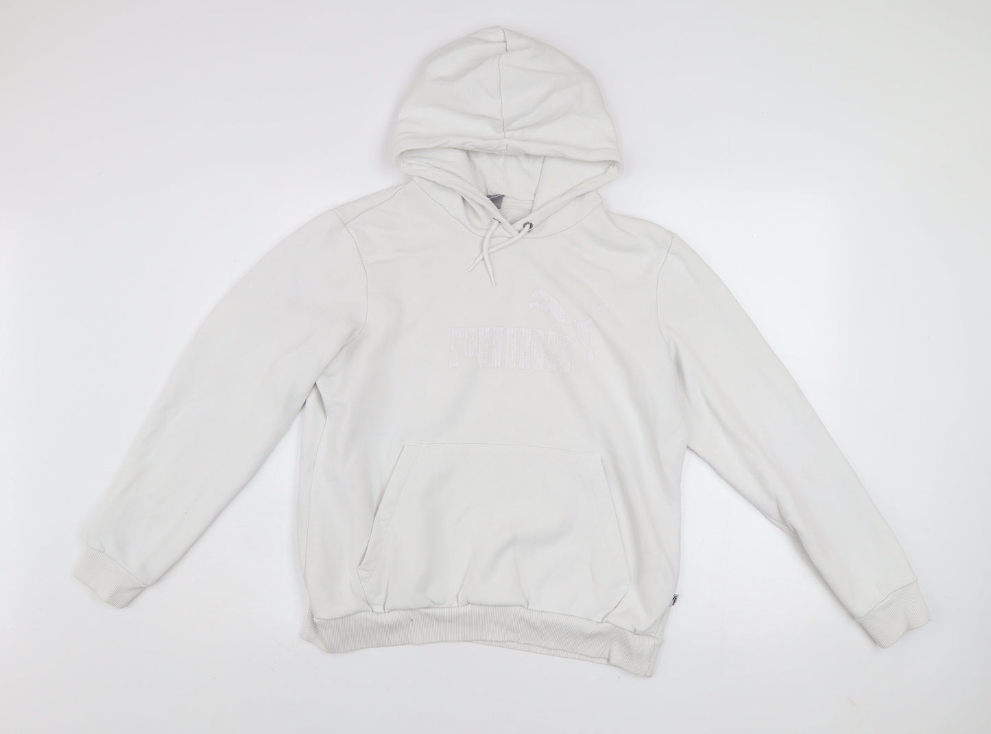 Womens UK Size XL PUMA White Pullover Hoodie