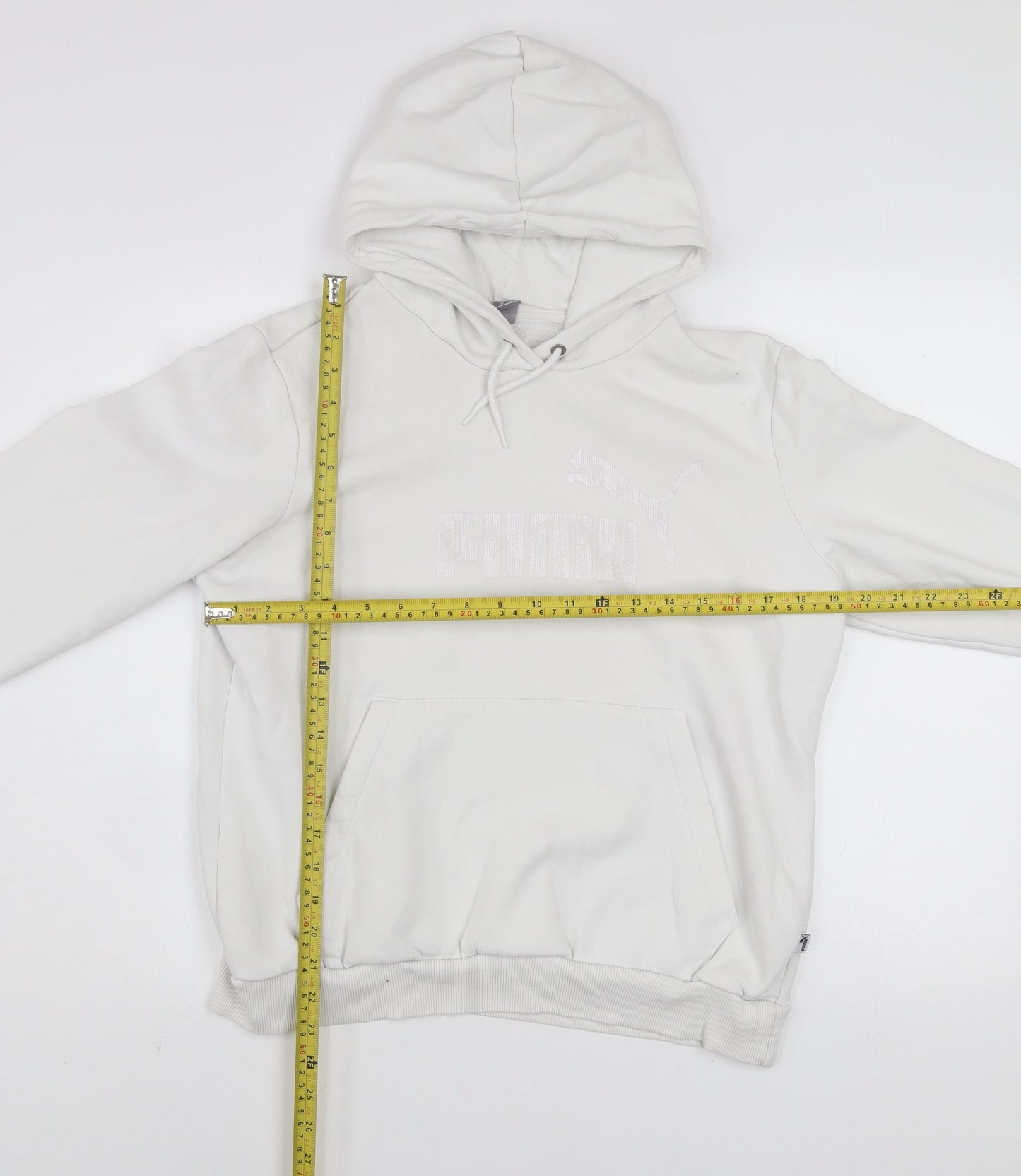 Womens UK Size XL PUMA White Pullover Hoodie