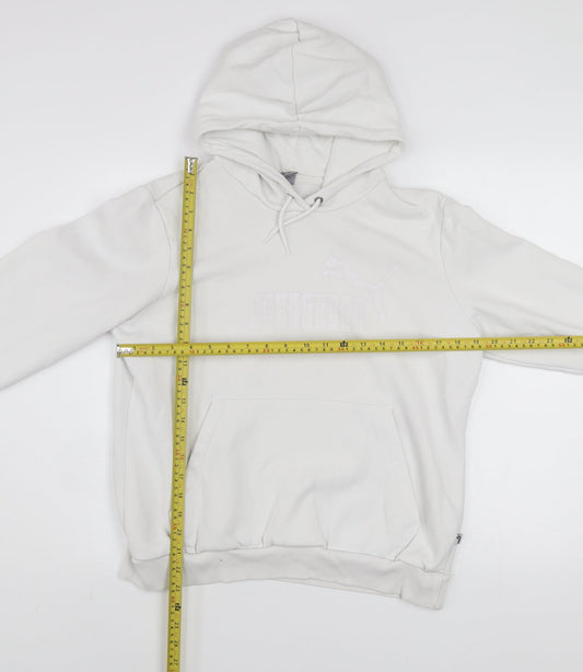 Womens UK Size XL PUMA White Pullover Hoodie