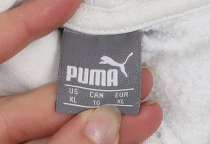 Womens UK Size XL PUMA White Pullover Hoodie