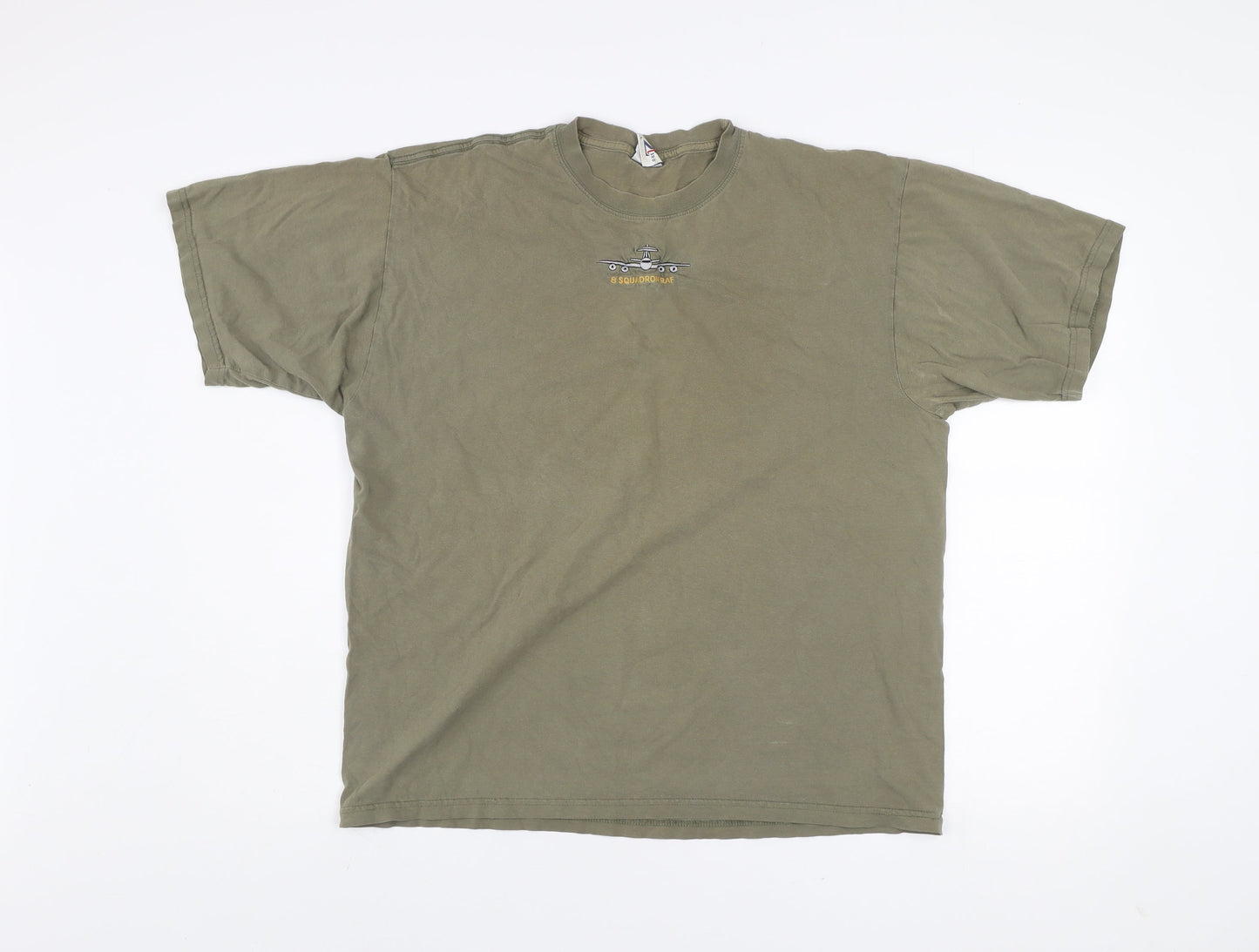 Jerzees Men's Khaki Crew Neck Short Sleeve Graphic T-Shirt L