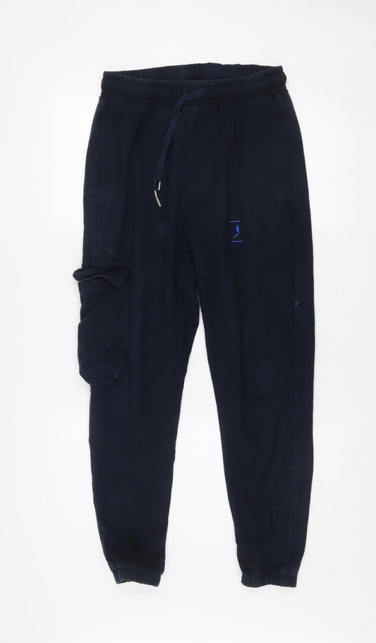 Mens UK Size M Comma Regular Fit Jogger Blue Trousers