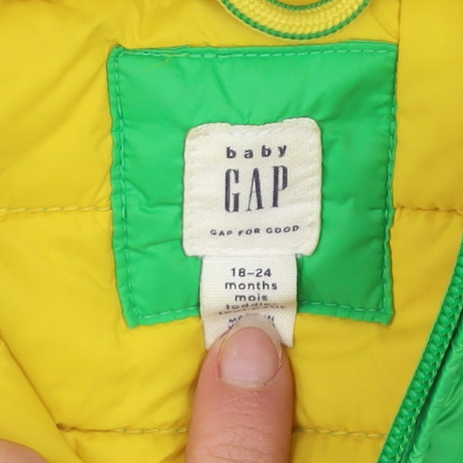 Baby GAP Unisex Green 18-24 Months Hooded Puffer Jacket