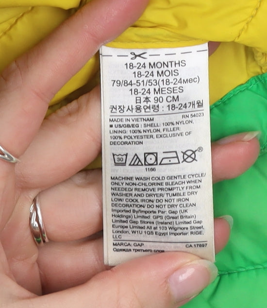 Baby GAP Unisex Green 18-24 Months Hooded Puffer Jacket