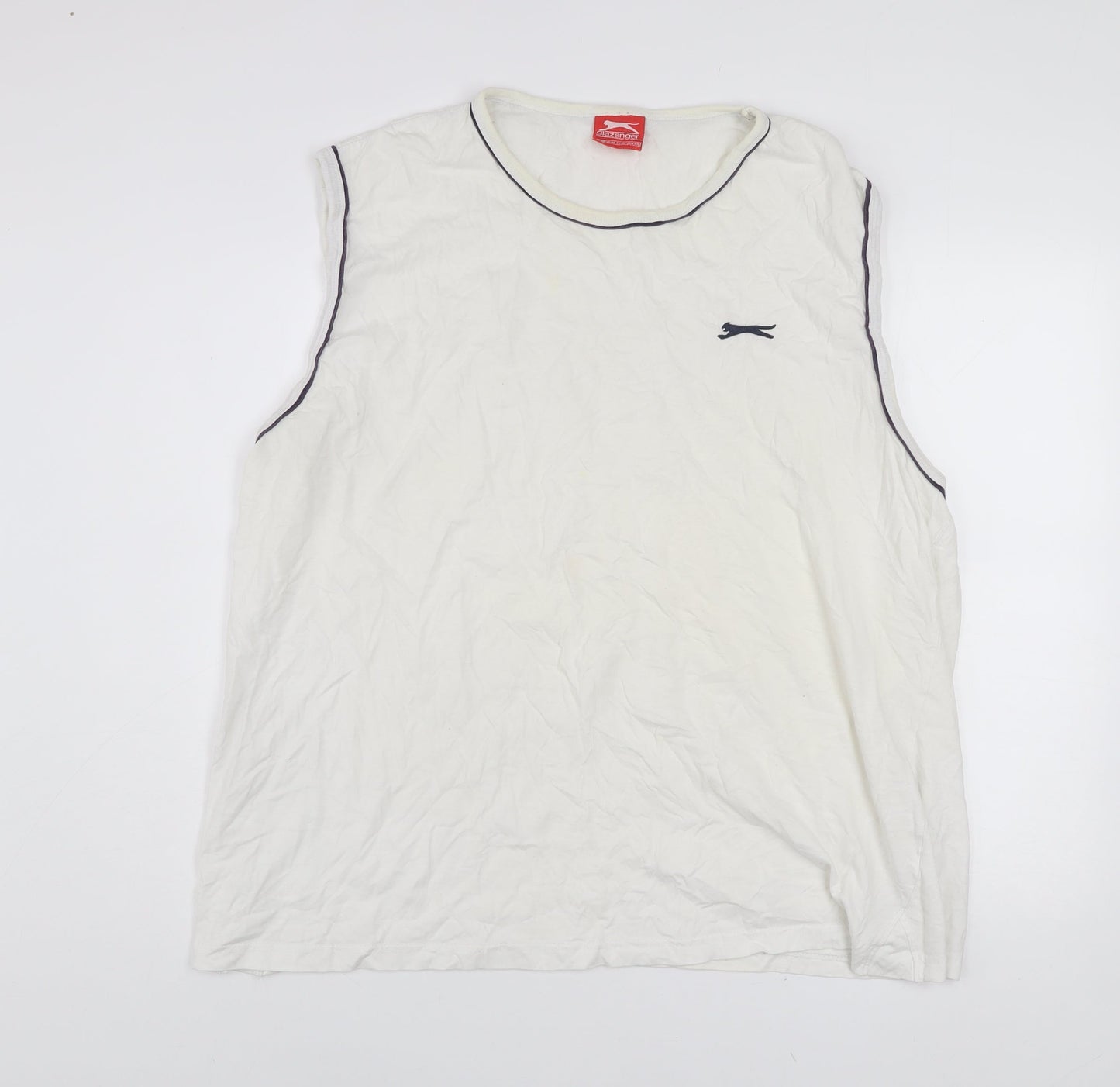 Slazenger Men's White 3XL Sleeveless Tank Top Activewear Gym Shirt
