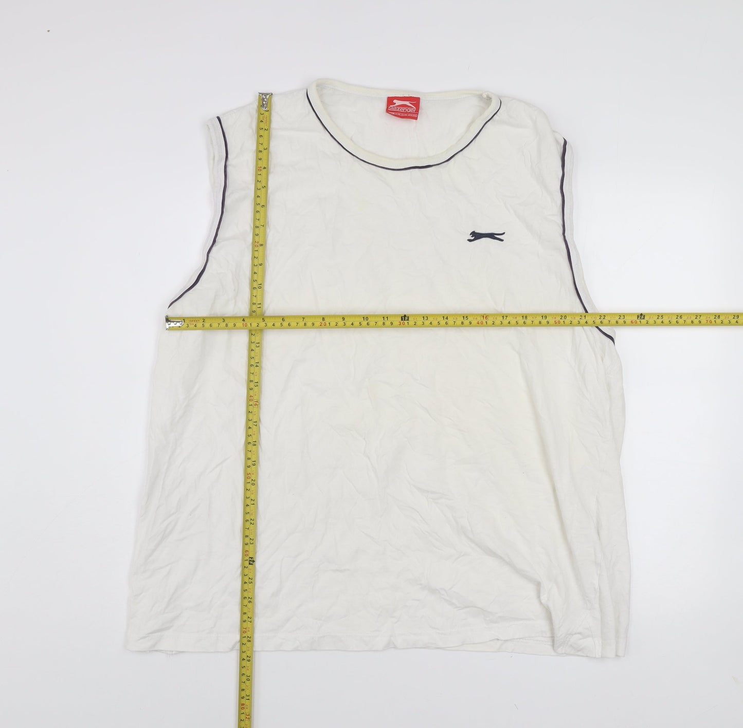 Slazenger Men's White 3XL Sleeveless Tank Top Activewear Gym Shirt