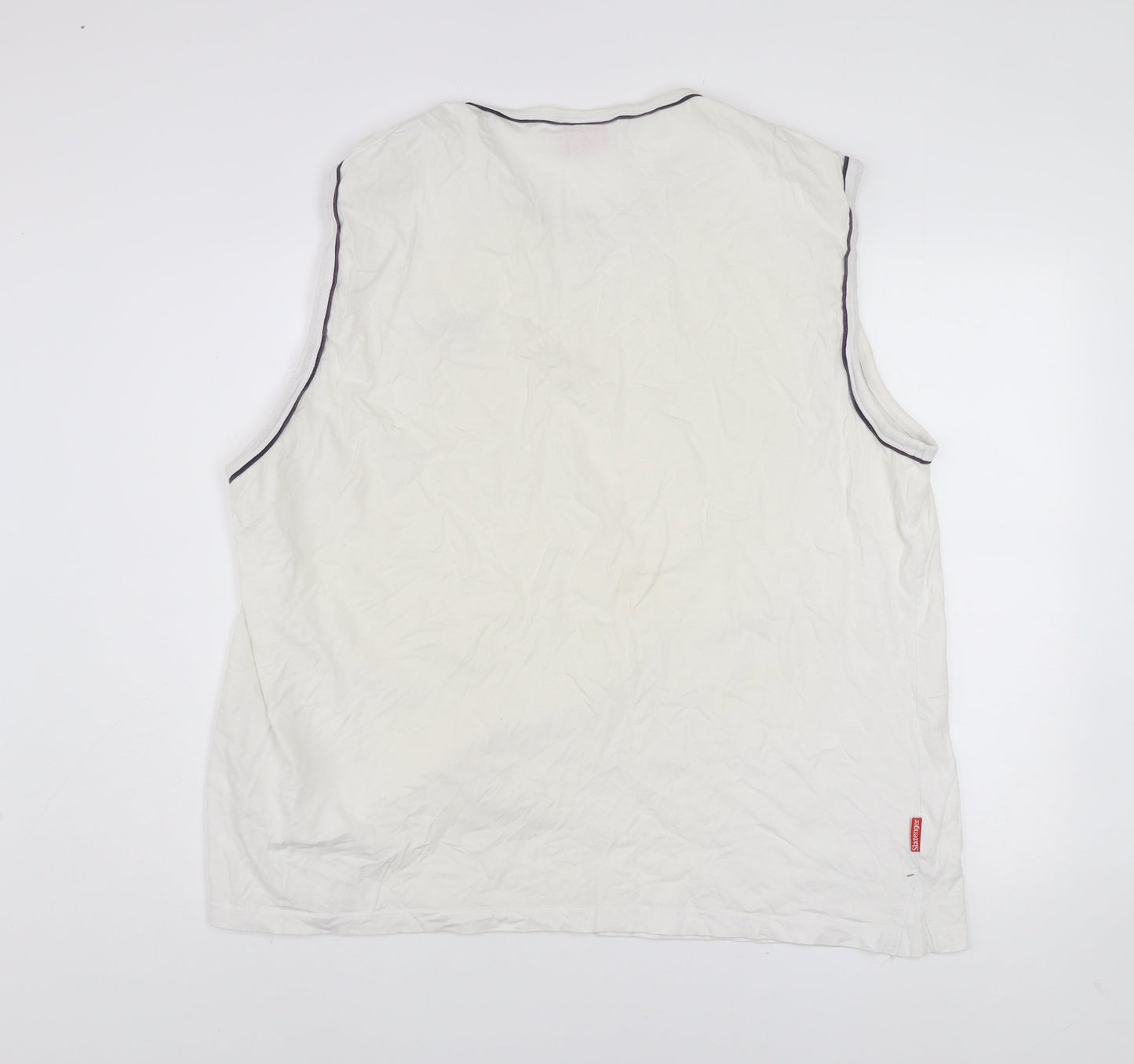 Slazenger Men's White 3XL Sleeveless Tank Top Activewear Gym Shirt