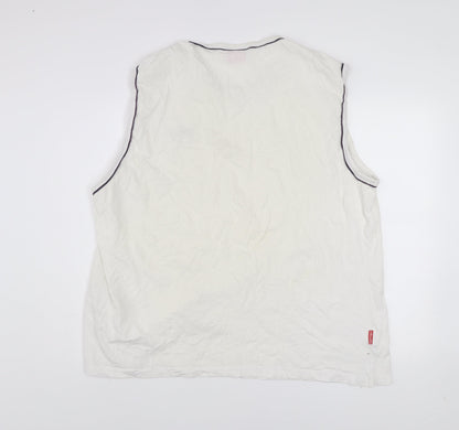 Slazenger Men's White 3XL Sleeveless Tank Top Activewear Gym Shirt