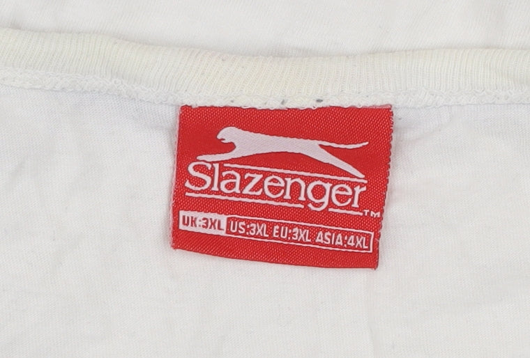 Slazenger Men's White 3XL Sleeveless Tank Top Activewear Gym Shirt