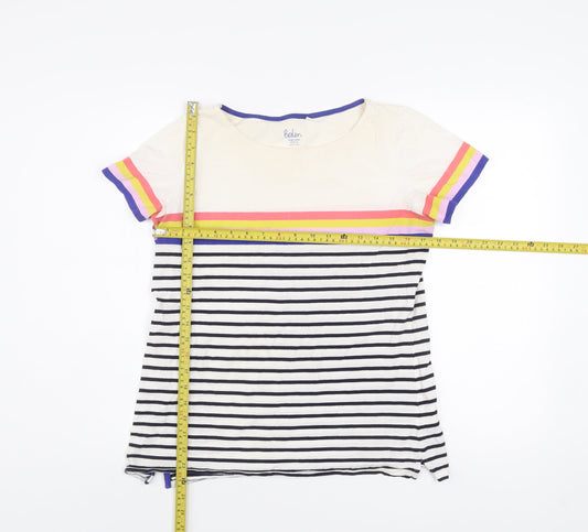 Boden Womens Multicoloured Striped Cotton T-Shirt UK 14