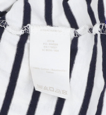 Boden Womens Multicoloured Striped Cotton T-Shirt UK 14