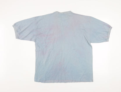 Watsons Heavies Men's Blue Vintage Cotton Crew Neck T-Shirt One Size