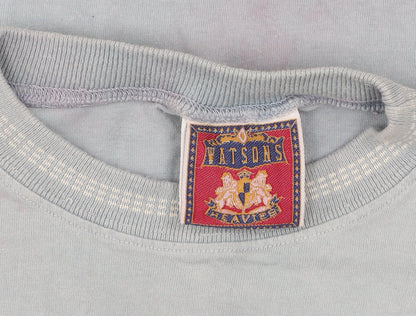 Watsons Heavies Men's Blue Vintage Cotton Crew Neck T-Shirt One Size