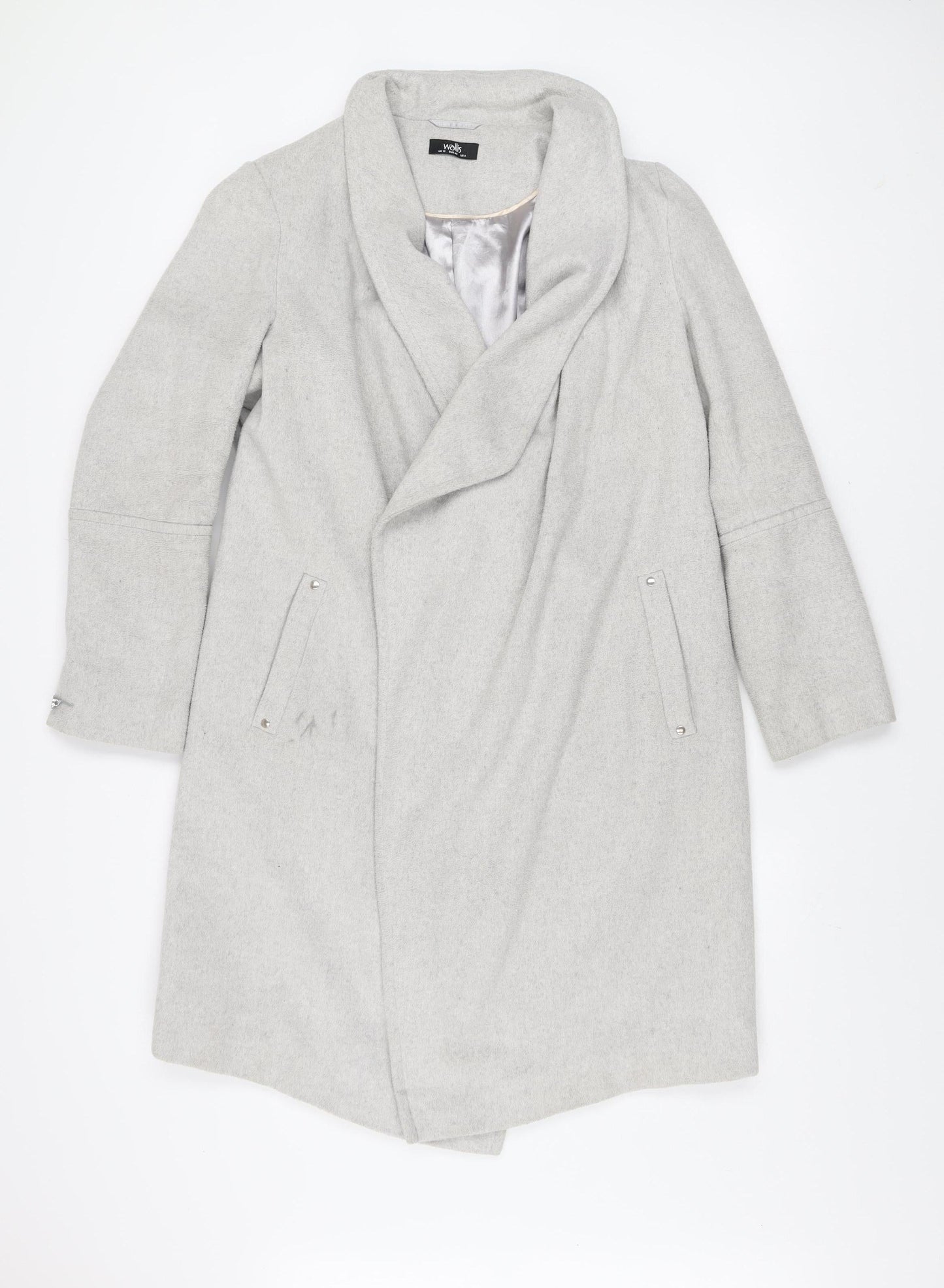 Womens UK Size 12 Wallis Grey Overcoat