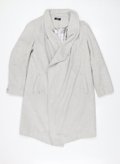 Womens UK Size 12 Wallis Grey Overcoat