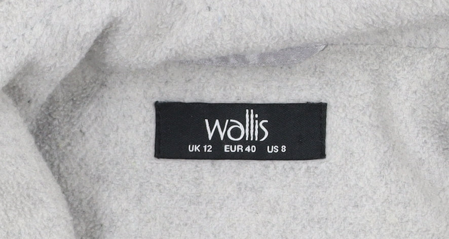 Womens UK Size 12 Wallis Grey Overcoat