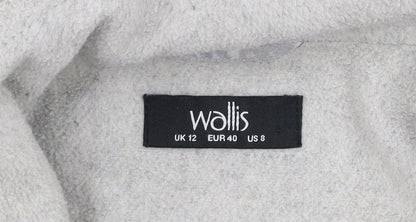 Womens UK Size 12 Wallis Grey Overcoat