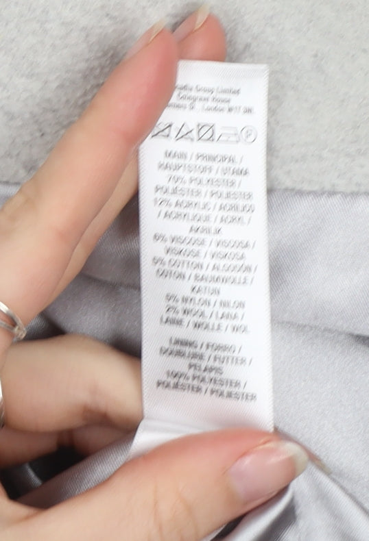 Womens UK Size 12 Wallis Grey Overcoat