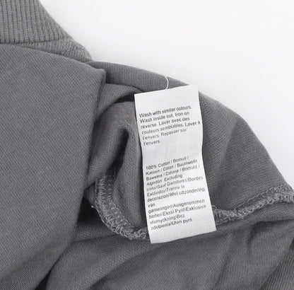 River Island Men's Grey Crew Neck Cotton T-Shirt Size S