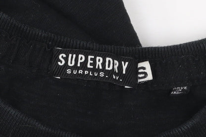 Superdry Men's Black Graphic Logo T-Shirt Size S Short Sleeve Cotton