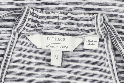 FatFace Women’s Grey Striped Cotton Spaghetti Strap Tank Top M