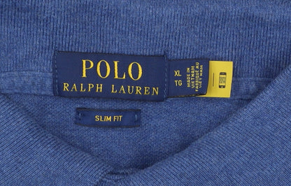 Polo Ralph Lauren Men's Blue Slim Fit Cotton Short Sleeve Polo Shirt XL